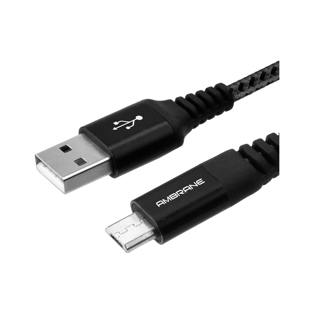 Ambrane Micro USB Cable 3 A 1 m RCM-10 Compatible with Mobile, Tablet,