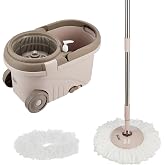 Amazon Brand  Presto! Clean Plastic Spin Mop | Durable Plastic Build w
