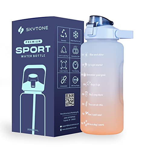 SKYTONE Water Bottle For Office, Gym, Travel, Sports Leakproof 2 Liter