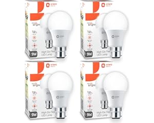 Polycarbonate High Glo Led Lamp 9W, (Warm White, 3000K, B22 - Pack Of