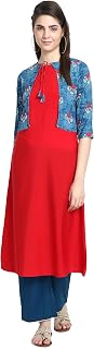 ALC Creation Women's Crepe a-line Kurta (ALC4045SKY_Blue_Large)