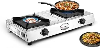 Stellar Stainless Steel Top, 2 Burner Manual Ignition Stainless Steel