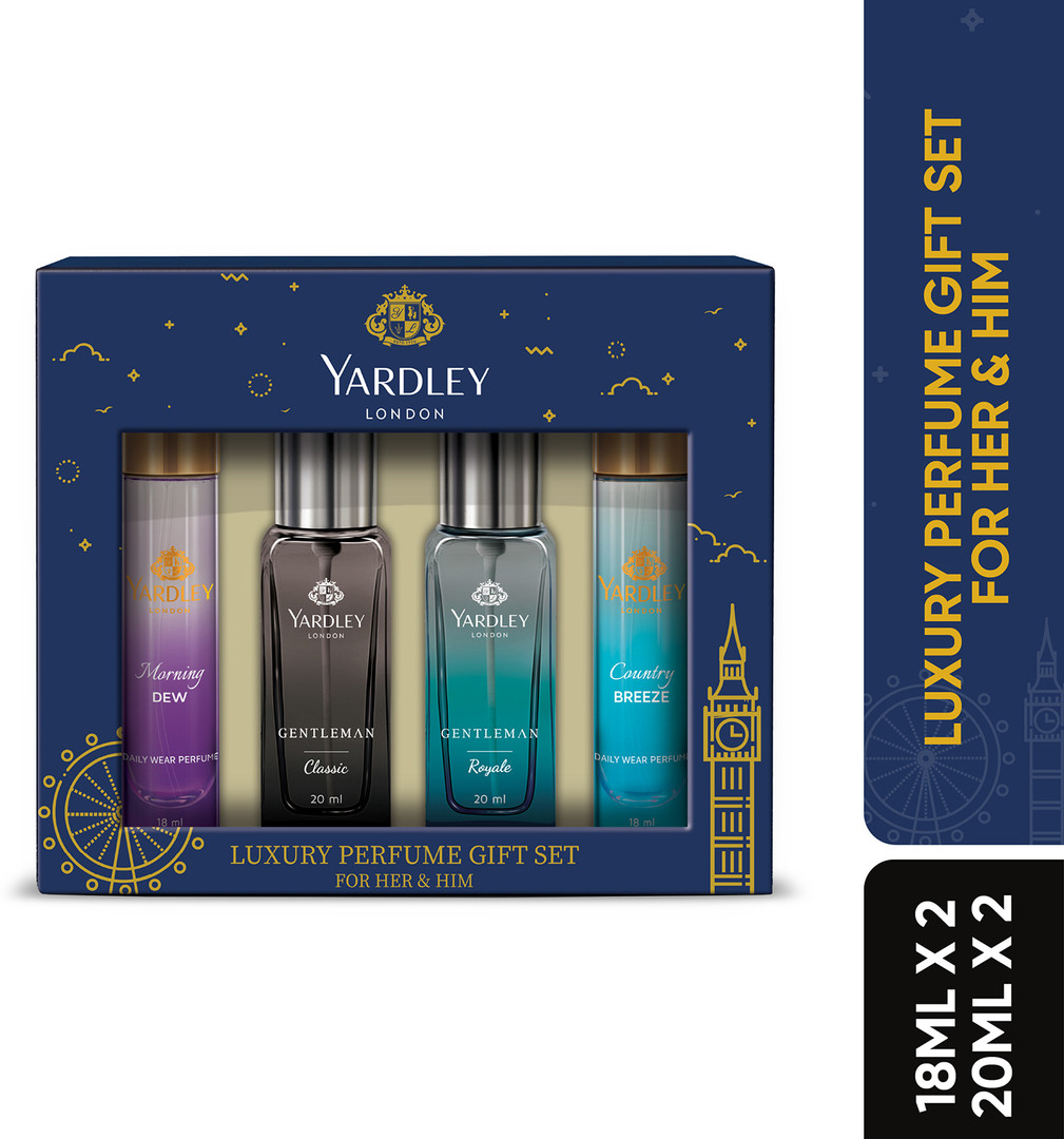 Yardley London Luxury Perfume Gift Set for Her & Him| 18ml x 2 + 20ml