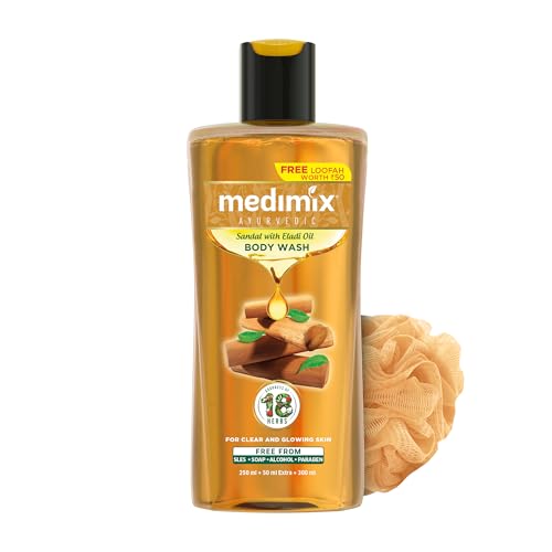 Medimix Ayurvedic Body Wash, Sandal with Eladi Oil for Clear, Glowing