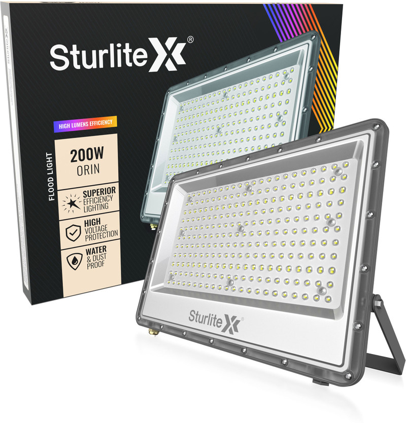 Sturlite Orin 200 W LED Flood Light| 6K Outdoor Lamp - (Pack of 1) (L-