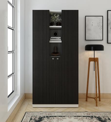 A GLOBIA CREATIONS Verlin 2 Door Wardrobe Engineered Wood | Matte Fini