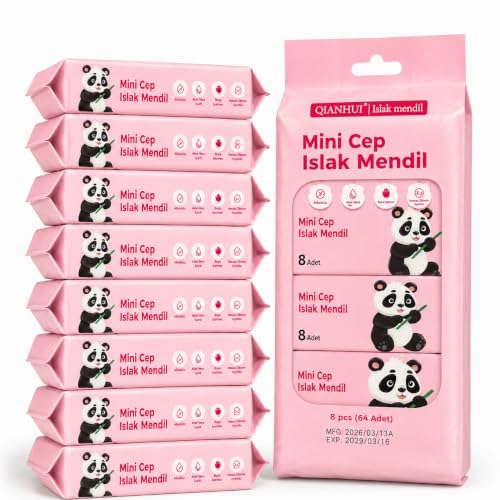 FEXMY Wet Wipes for Baby Skin with Aloe Vera | 64 Pcs, 8 Packs  8 Wipe