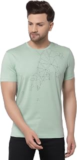 Men Pastel Green Round Neck T-Shirt