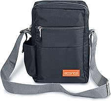 Storite 10 Inch Padded Mini Crossbody Sling Bag, Dark Grey | For Men a