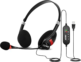 Metaind USB Headphone with Noise-Canceling Mic | Ideal for Teams, Zoom
