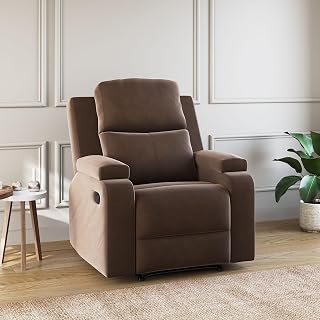 Amazon Brand - Solimo Emerald | Single Seater Sofa Recliner | Manual R