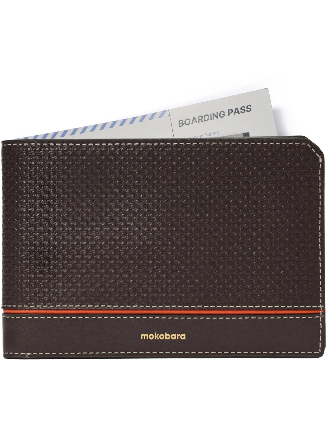 Mokobara Men & Women Travel Brown Genuine Leather Document Holder