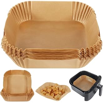 TAGPR 100 PCS Air Fryer Paper Sheets Disposable Oil-Proof Parchment Li