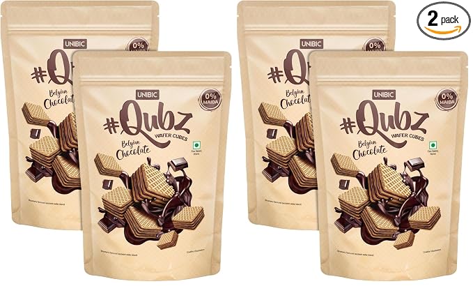 Unibic Foods India Pvt Wafer Qubz Belgium Chocolate 240gm (Pack of 2)