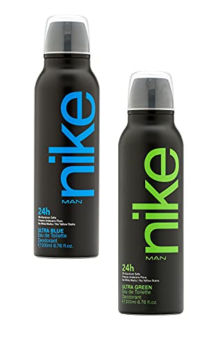 Nike Men Ultra Blue & Ultra Green Deodorant Spray (Pack of 2) - 200ml