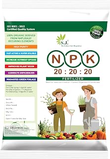 Balanced NPK 20:20:20 water soluble plant food with 20% N, 20% P and 2
