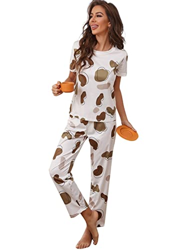 LookMark Women's Cotton Lycra Graphic Print Pyjama Set for Women || Ni