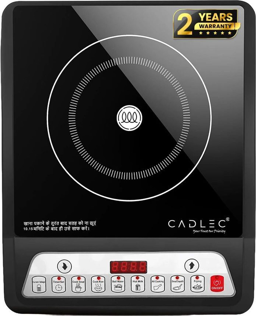 Cadlec 1999 W Induction Cooktop Push Button Black, CookMate