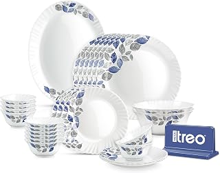 Treo By Milton Opalware Aurelia Lunis Dinner Set of 27 | Serving for 6