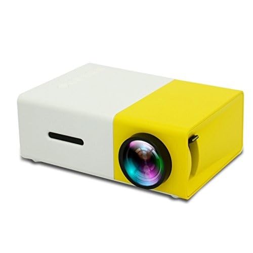 PremiumAV 400LM Mini LED Projector Theater, Yellow Supports HDMI, USB,