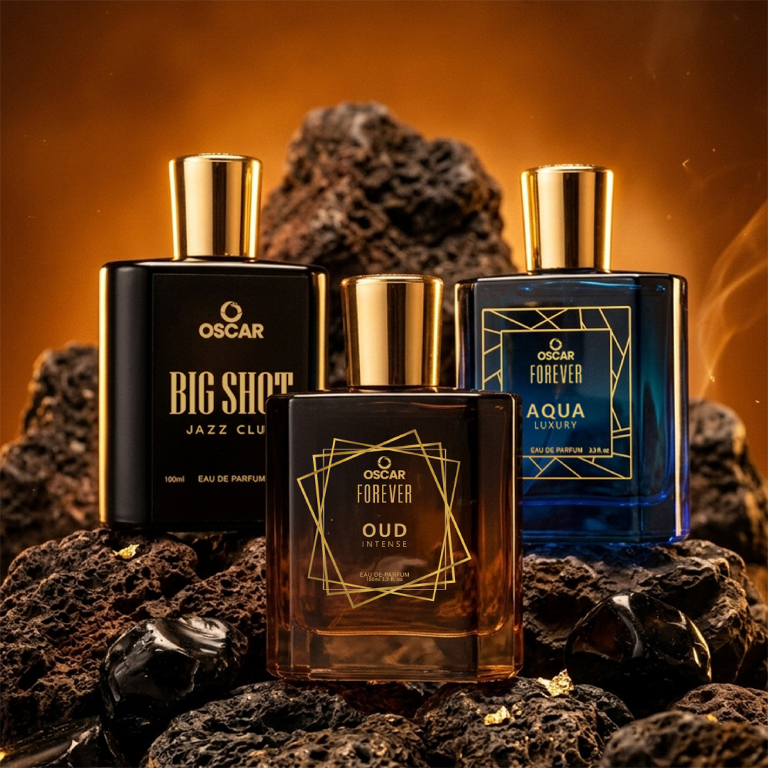 OSCAR BigShot Jazz Club, Aqua Luxury & Oud Intense Perfume Combo, Stro