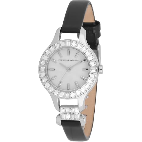 French Connection Analog Watch for Women Round White-FC1155B