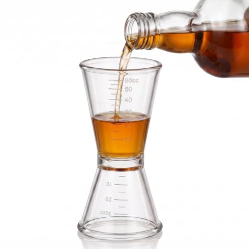 SpiderJuice 1Pc 30/60ml Acrylic Double Sided Jigger Cocktail Alcohol W