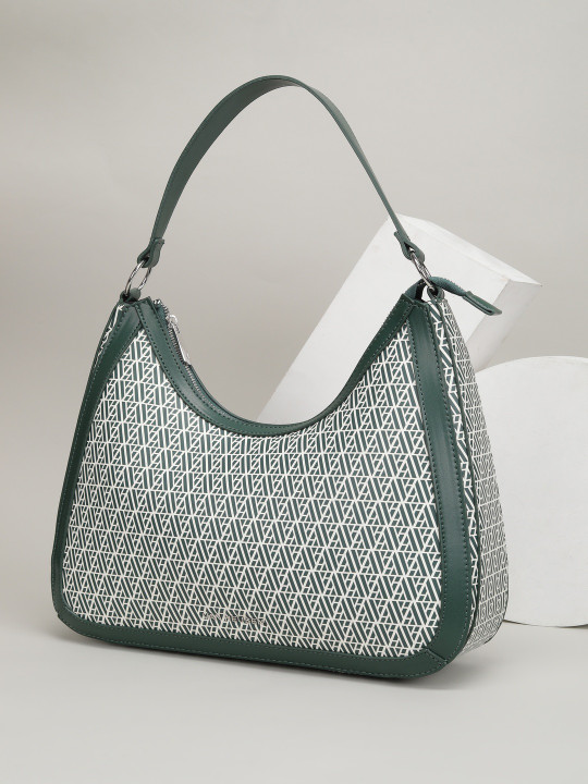 Van Heusen Printed Large Half Moon Hobo Bag