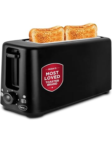 Pigeon Eazy Toast 2 Slice Pop Up Toaster, Wide Slot & Compact, Black |