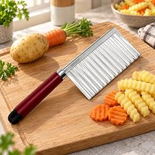 FOROLY Crinkle Cutter for Vegetables, Wavy Potato Slicer for French Fr