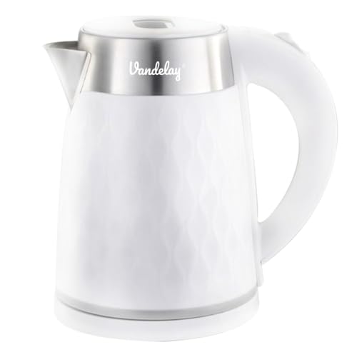 Vandelay Stainless Steel Electric Kettle (1.7L) | Double Wall, Cool To