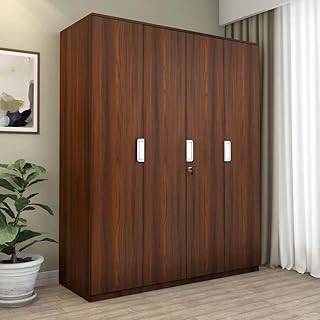 Nilkamal Joyce Neo 4 Door Wooden Wardrobe for Bedroom | 3 Year Warrant