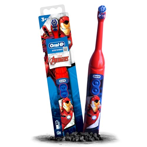 Oral-B Kids Iron Man Battery Electric Toothbrush, 90 Day Battery, 2 Ye