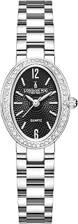 Queenhithe Collection Watch for Women with Oval Textured Dial, Crystal