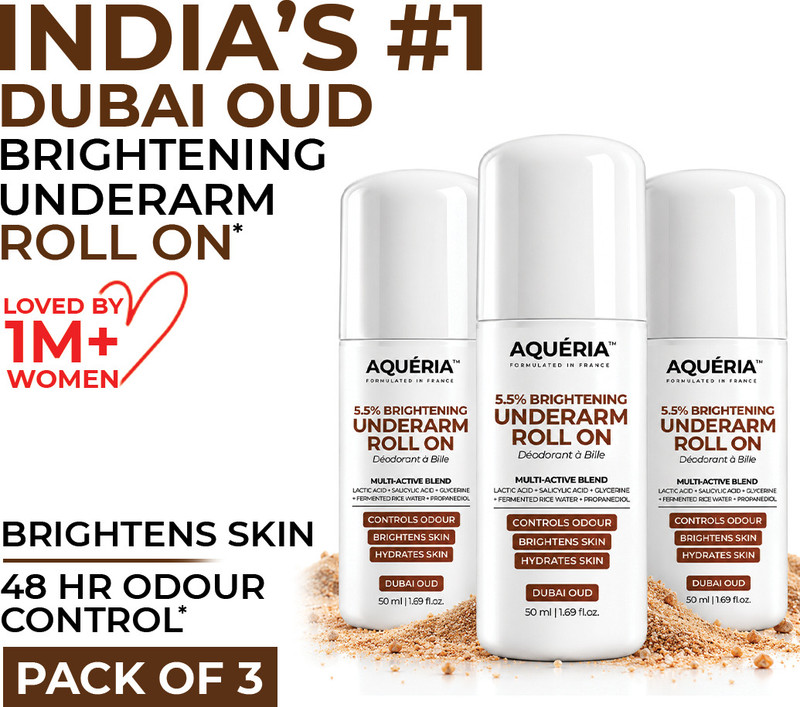 Aqueria Multi Active Underarm Roll On | 5.5% AHA BHA | Dubai Oud Fragr