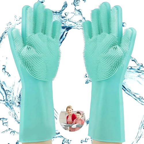 EASYMART Gloves Magic Silicone Dish Washing Gloves, Silicon Cleaning G