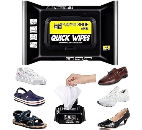 SRWOPKRAY Sneaker & Shoe Cleaner Wipes 1 Pack of 80 Portable Sneaker C