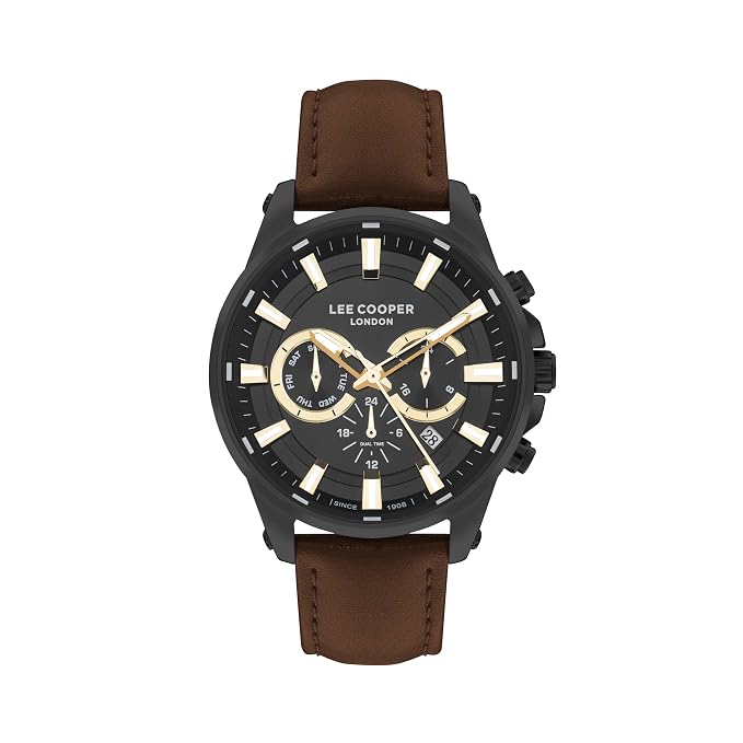Lee Cooper Multifunction Black Round Dial Men's Watch - LC07525.154