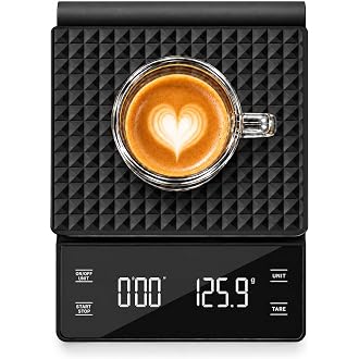 NKOVE JUNJULA Coffee Scale with Timer, 0.1g High Precision Espresso Sc