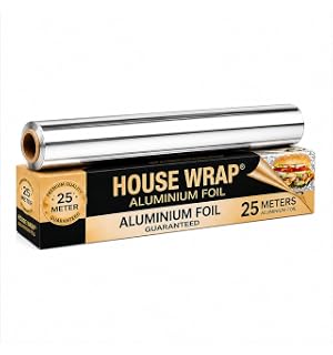 House Wrap Aluminium Foil Paper 25m, | Foil Paper for Food Wrap 11 Mic