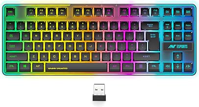 Ant Esports MK720 Pro V2 Wireless TKL RGB Gaming Membrane Keyboard, Ba