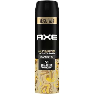 Axe Gold Temptation Long Lasting Deodorant Bodyspray for Men 215 ml