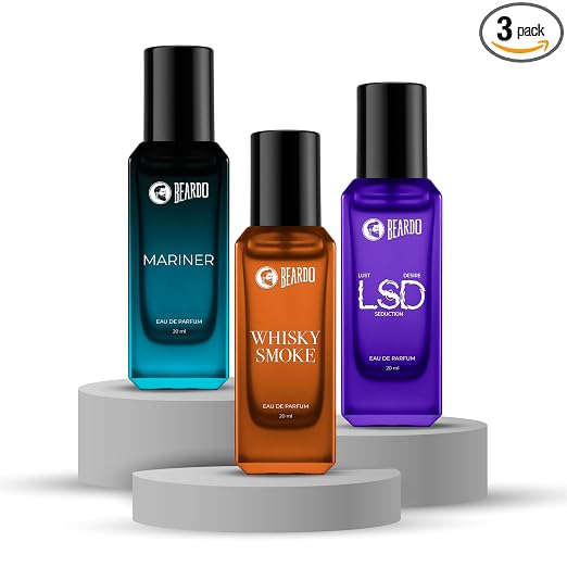 Beardo The Iconic Trio- LSD,Mariner & Whisky Smoke Perfume for Men (20
