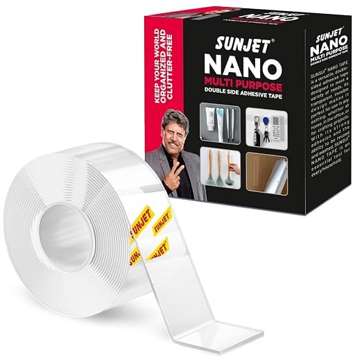AIPL Sunjet Double Sided Heavy Duty Nano Tape- Strong Adhesive,Residue