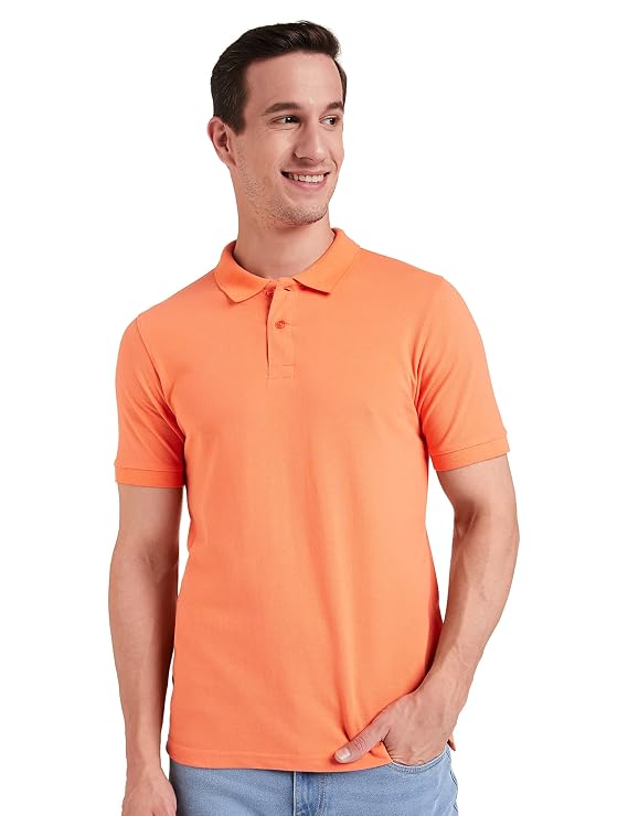 Amazon Brand - Symbol Men's Cotton Rich Solid Polo Tshirt | Collar Tsh