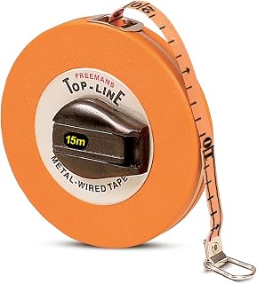 FREEMANS Top Line 15m:16mm Metal Wired Measuring Tape - 15m/50ft || Ca
