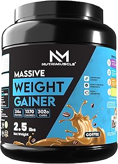 Nutrimuscle Massive Weight Gainer  2.5 lbs (1.134 Kg) | Coffee Flavour