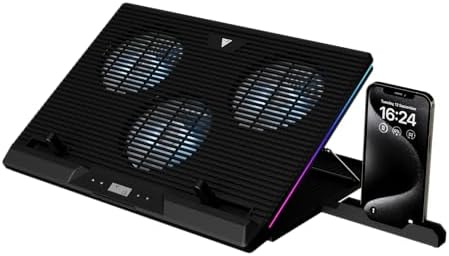 GAMDIAS Aether M1 | Triple Fan Laptop Cooling Pad Upto 19', 2 USB Port