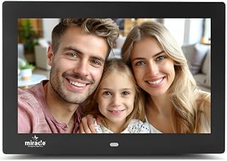 Miracle Digital 10'' IPS Digital Photo Frame with High Def Screen, USB
