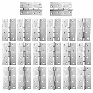 Atom 20 Pcs, Stainless Steel Door Butt Hinges | 5 Inch x 14 Gauge/1.6